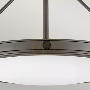 Mittelgroße Collier Semi-Flush-Deckenleuchte - 4 Lichtquellen - Oxidschwarz Elstead small 2