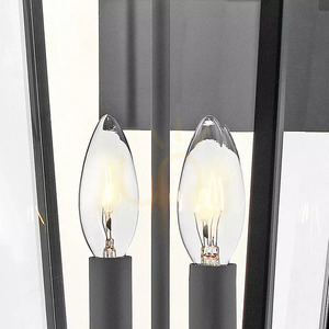 Dawson große Wandlaterne - 2 Lichtquellen - Schwarz, Bronze poliert Elstead small 4