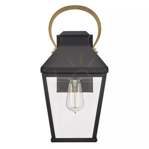 Dawson mittelgroße Wandlaterne - 1 Lichtquelle - Schwarz, patiniert Elstead small 1