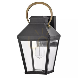 Dawson mittelgroße Wandlaterne - 1 Lichtquelle - Schwarz, patiniert Elstead small 6
