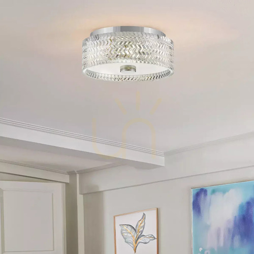 Prüfen Deckenleuchte Elle - 2 Lichtquellen - Chrom Elstead