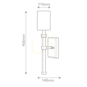 Moore Wandleuchte - 1-flammig - Messing Heritage Brass Elstead small 7
