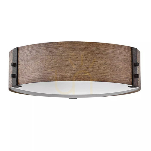 Prüfen Sawyer garden plafond - 3 Lichtquellen - Holzimitation Elstead