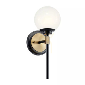 Benno Wandleuchte - 1 Lichtquelle - Schwarz, Champagner Elstead small 0