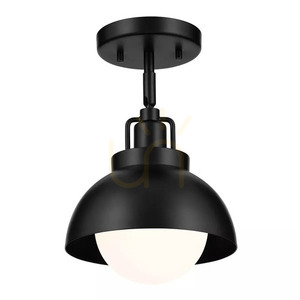 Wandleuchte, Semi-Plafond, Niva Pendelleuchte - 1 Lichtquelle - Schwarz Elstead small 1