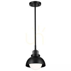 Wandleuchte, Semi-Plafond, Niva Pendelleuchte - 1 Lichtquelle - Schwarz Elstead small 2