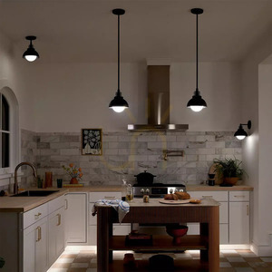 Wandleuchte, Semi-Plafond, Niva Pendelleuchte - 1 Lichtquelle - Schwarz Elstead small 6