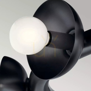 Kronleuchter Palta - 9 Lichtquellen - Satinschwarz Elstead small 4