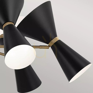 Phix Kronleuchter 6-armig 12-flammig Up/Down Champagner-Bronze Elstead small 6