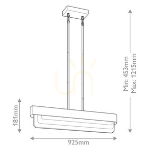 Serene LED-Insellampe - - Naturmessing Elstead small 7
