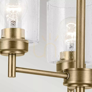 Winslow Kronleuchter - 3 Lichtquellen - Naturmessing Elstead 1 Winslow Kronleuchter - 3 Lichtquellen - Naturmessing Elstead small 1
