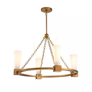 Kristy Kronleuchter - 4 Lichtquellen - Faded gold Elstead 0 Kristy Kronleuchter - 4 Lichtquellen - Faded gold Elstead small 0