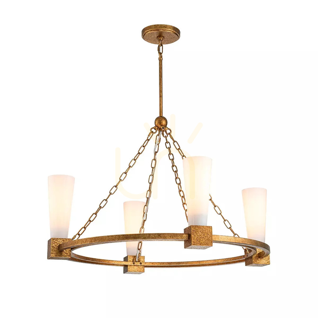 Prüfen Kristy Kronleuchter - 4 Lichtquellen - Faded gold Elstead Kristy Kronleuchter - 4 Lichtquellen - Faded gold Elstead