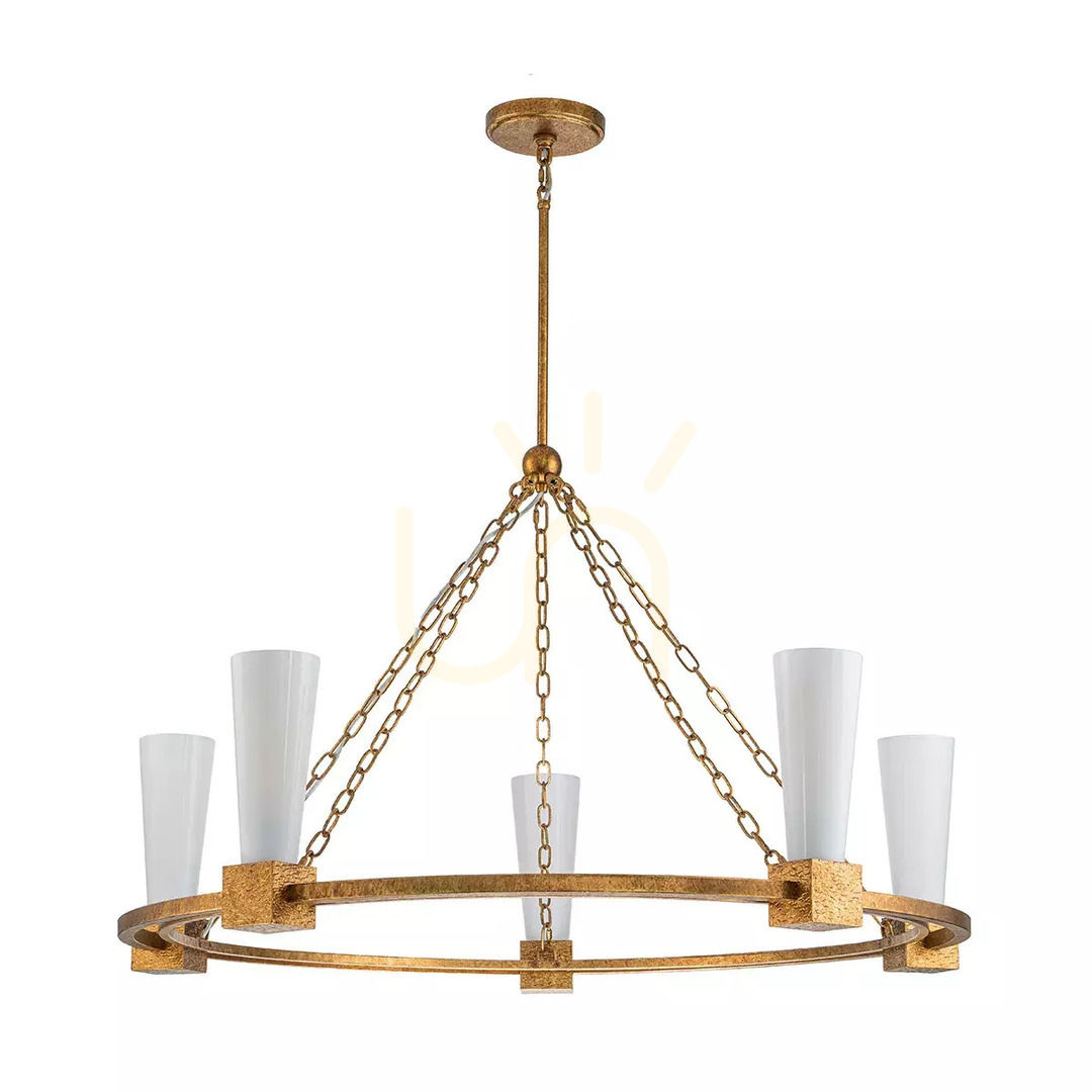 Prüfen Kristy Kronleuchter - 5 Lichtquellen - Faded gold Elstead Kristy Kronleuchter - 5 Lichtquellen - Faded gold Elstead