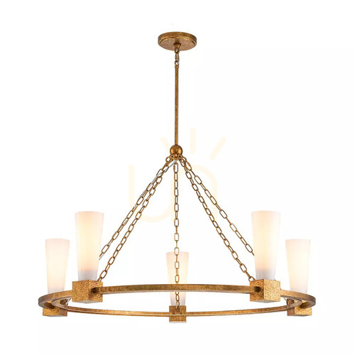 Prüfen Kristy Kronleuchter - 5 Lichtquellen - Faded gold Elstead