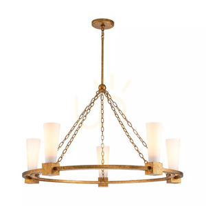Kristy Kronleuchter - 5 Lichtquellen - Faded gold Elstead 0 Kristy Kronleuchter - 5 Lichtquellen - Faded gold Elstead small 0