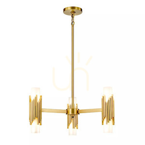 Marvele Kronleuchter - 6 Lichtquellen - Aged brass Elstead small 0
