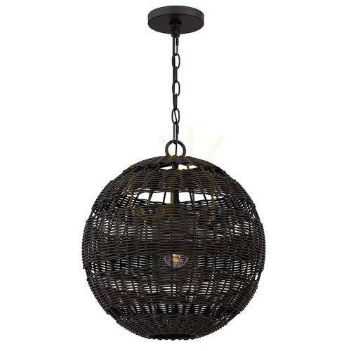 Prüfen Lindendale Pendelleuchte - 1 Lichtquelle - Western braun Elstead