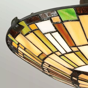 Schilfrohr Plafond - 2 Lichtquellen - Valiant Bronze Elstead small 4