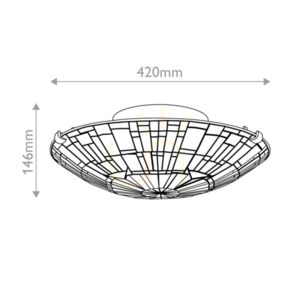 Schilfrohr Plafond - 2 Lichtquellen - Valiant Bronze Elstead small 7