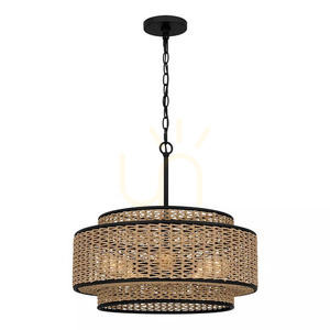 Teton Pendelleuchte - 5 Lichtquellen - Mattschwarz Elstead 0 Teton Pendelleuchte - 5 Lichtquellen - Mattschwarz Elstead small 0