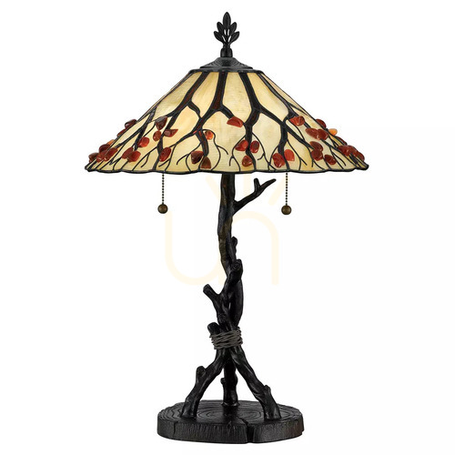 Prüfen Whispering Tischleuchte - 2 Lichtquellen - Valiant bronze Elstead