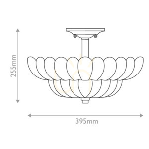 Semi-Flush-Deckenleuchte Whitecap - 4-flammig - Kakaobraun Elstead small 6