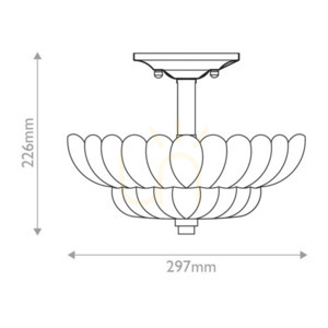Whitecap halbflammig - 3 Lichtquellen - Kakaobraun Elstead small 7