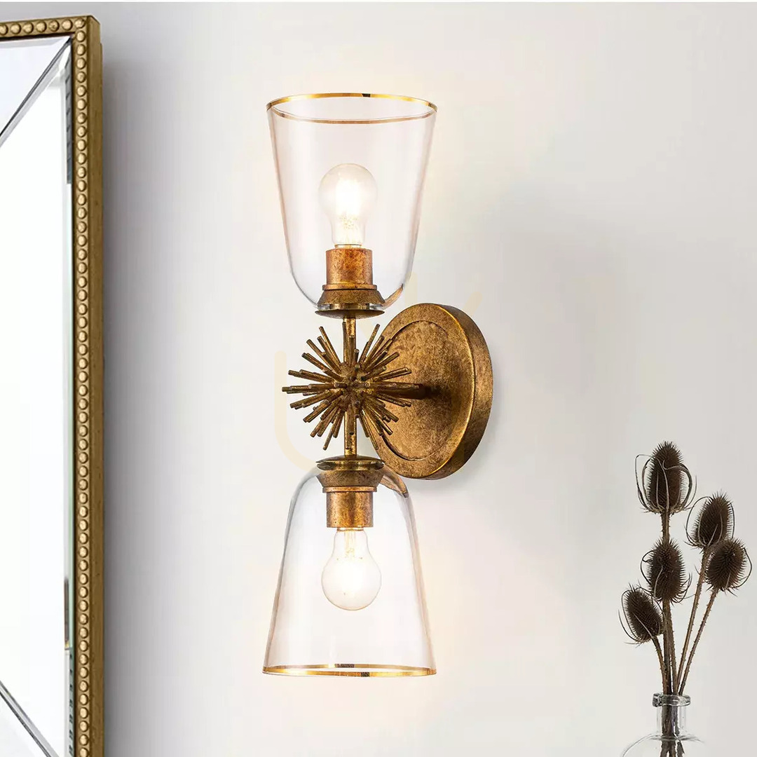 Anzeige Stehende Wandleuchte - 2 Lichtquellen - Faded gold Elstead Stehende Wandleuchte - 2 Lichtquellen - Faded gold Elstead