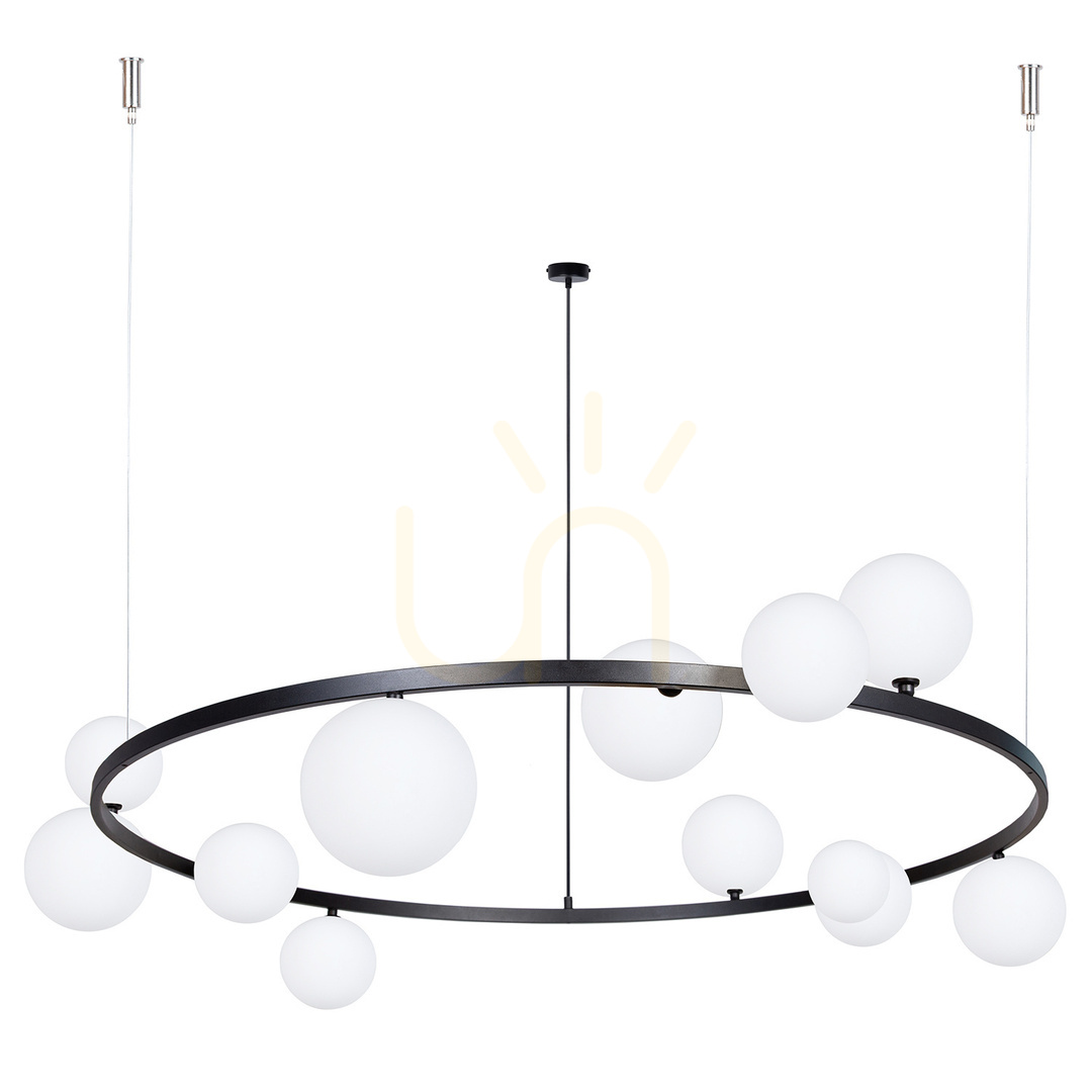 Prüfen Kronleuchter Sigma BOLERO 12-flammig schwarz weiß Glas 41321 Kronleuchter Sigma BOLERO 12-flammig schwarz weiß Glas 41321