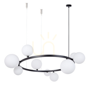 Kronleuchter Sigma BOLERO 9-flammig schwarz weiß Glas 92 cm 41320 0 Kronleuchter Sigma BOLERO 9-flammig schwarz weiß Glas 92 cm 41320 small 0