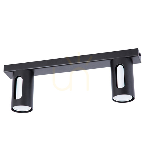 Prüfen Deckenleuchte Sigma FLOW 2-flammig schwarz/silber 41209
