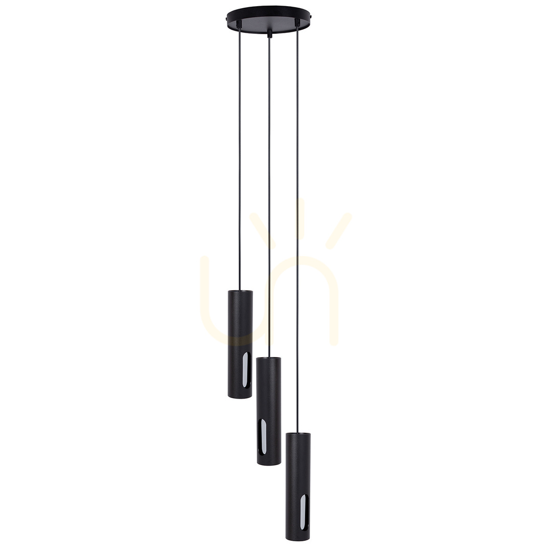 Prüfen Pendelleuchte Sigma FLOW 3-flammig schwarz/silber GU10 41214 Pendelleuchte Sigma FLOW 3-flammig schwarz/silber GU10 41214