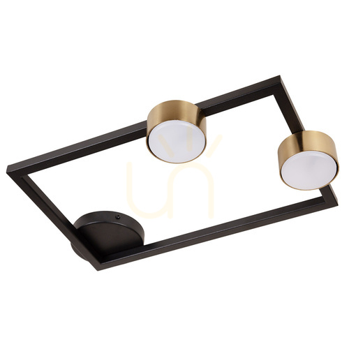 Prüfen Deckenleuchte Sigma FRAME 2-flammig schwarz/gold GX53 41283