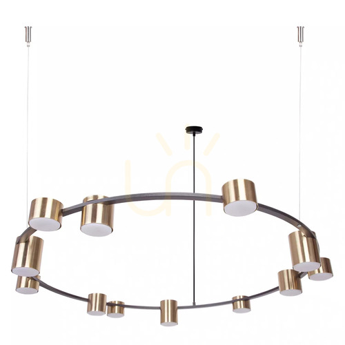 Prüfen Kronleuchter Sigma KODO 12 schwarz/gold 41333