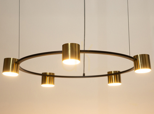 Prüfen Kronleuchter Sigma KODO 5-flammig schwarz gold GX53 41329