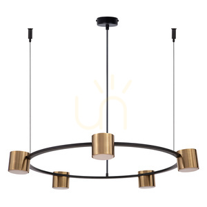 Kronleuchter Sigma KODO 5-flammig schwarz gold GX53 41329 small 0