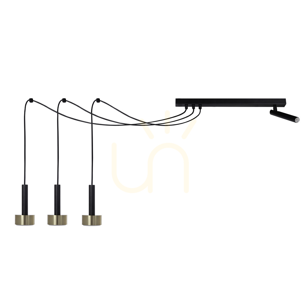 Prüfen Pendelleuchte Sigma STAMP Spider 4-flammig schwarz/gold 41257 Pendelleuchte Sigma STAMP Spider 4-flammig schwarz/gold 41257