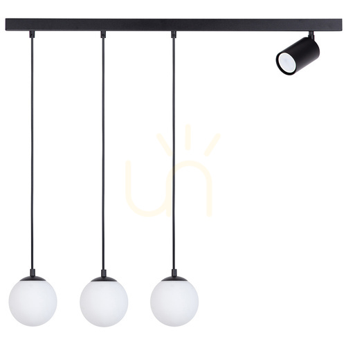 Prüfen Pendelleuchte Sigma TAVIRA 4-flammig schwarz Glas 80 cm 41264