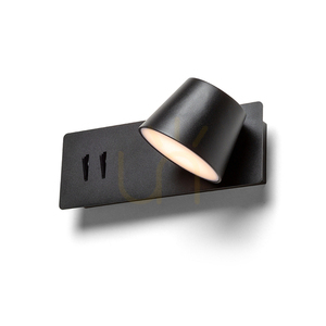 Rendl AMADEUS R14522 LED-Wandleuchte schwarz mit Lesespot und Hintergrundlicht, 4+6 W 3000 K small 1