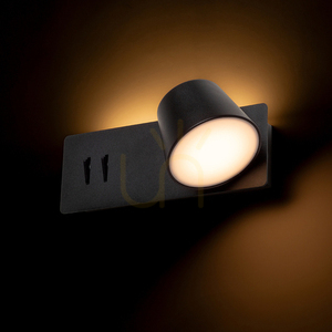 Rendl AMADEUS R14522 LED-Wandleuchte schwarz mit Lesespot und Hintergrundlicht, 4+6 W 3000 K small 2