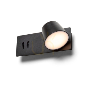 Rendl AMADEUS R14522 LED-Wandleuchte schwarz mit Lesespot und Hintergrundlicht, 4+6 W 3000 K small 0