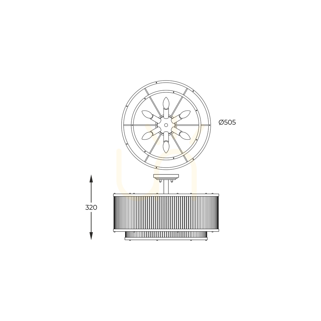 Aussicht Deckenleuchte Zuma Line SERGIO C0528-06H-F4AC chrom 6xE14 Deckenleuchte Zuma Line SERGIO C0528-06H-F4AC chrom 6xE14
