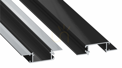 Prüfen Lumines ZATI LED-Profil, Einbau in Gipskarton, schwarz lackiert, unperforiert, 2,02 m