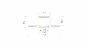 LED-Profil LUMINES Typ GAUDI silber eloxiert ohne Perforation 1 m small 1