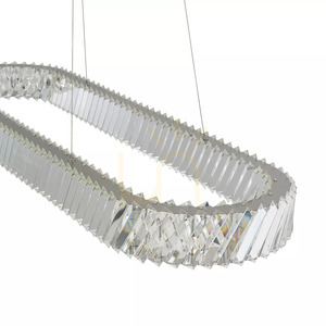 Kristall-Kronleuchter Nowodvorski LUXORA OVAL LED 11707 Nickel 40 W 120 cm small 5