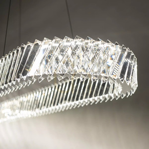 Kristall-Kronleuchter Nowodvorski LUXORA OVAL LED 11707 Nickel 40 W 120 cm small 7