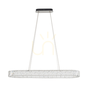 Kristall-Kronleuchter Nowodvorski LUXORA OVAL LED 11707 Nickel 40 W 120 cm small 0