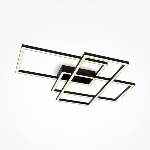 Prüfen Maytoni Rida MOD016CL-L80BK LED-Deckenleuchte schwarz 78 W 2872/2876 lm CCT 3000/4000 K 78 cm