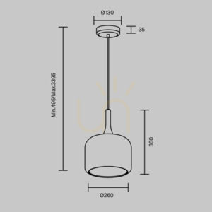 SPIRITO MOD286PL-L18B3K Pendelleuchte Maytoni small 12
